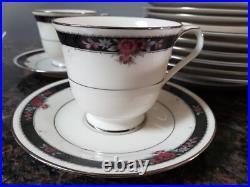 NORITAKE china ETIENNE 7260 pattern 30 piece SET SERVICE for 6