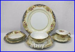 NORITAKE china FLORAL SRPAYS Mystery #45 pattern 76-piece SET SERVICE for 12