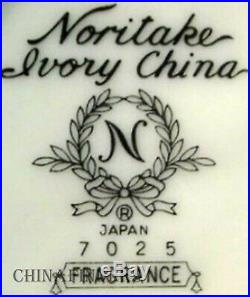 NORITAKE china FRAGRANCE 7025 pattern 7pc Hostess Set platter/bowl/salt/sugar