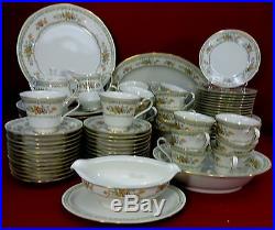 NORITAKE china HOMAGE 7236 pattern 90-piece SET SERVICE for 12 with 5 Serving Pcs