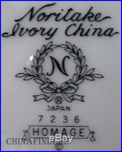 NORITAKE china HOMAGE 7236 pattern 90-piece SET SERVICE for 12 with 5 Serving Pcs