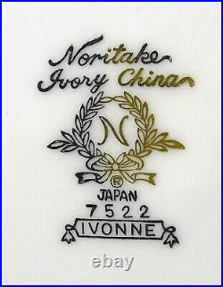 NORITAKE china IVONNE 7522 pattern 67-piece Set SERVICE for 10
