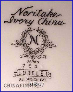 NORITAKE china LORELEI 7451 pattern 73-pc SET SERVICE for 12 Including Serving