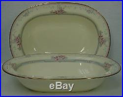 NORITAKE china MAGNIFICENCE 9736 pattern OVAL VEGETABLE serving BOWL Set of TWO