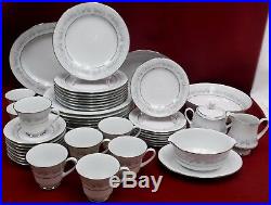 NORITAKE china MARYWOOD 2181 pattern 47pc Set cup/dinner/salad/bread/serving