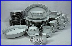 NORITAKE china MARYWOOD 2181 pattern 68 piece SET SERVICE for 12 + 7 Serving Pcs