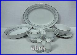 NORITAKE china MARYWOOD 2181 pattern 68 piece SET SERVICE for 12 + 7 Serving Pcs