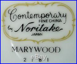 NORITAKE china MARYWOOD 2181 pattern 91-piece SET SERVICE for TWELVE (12)