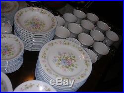 NORITAKE china MELODY pattern 7212. (101 pieces). Set for 12 or 14