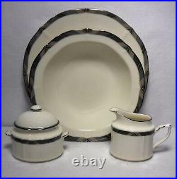 NORITAKE china MIDNIGHT MAJESTY 7295 pattern 5-piece Hostess Serving Piece SET