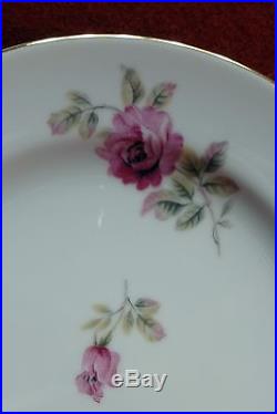 NORITAKE china N1325 PINK ROSES 20-piece Tea or Dessert Set -Teapot salad sugar+
