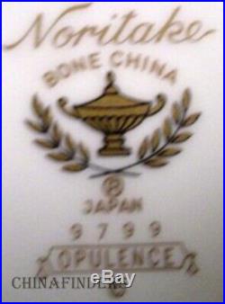 NORITAKE china OPULENCE 9799 pattern 60-piece SET SERVICE for 12 place settings