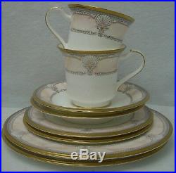 NORITAKE china PACIFIC MAJESTY 9771 pattern 8-piece LUNCHEON SET for TWO (2)