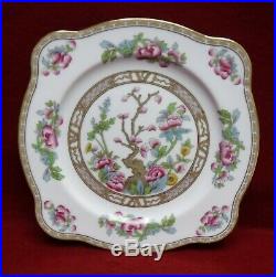 NORITAKE china PARNELL 302 pattern Set of 12 Square LUNCHEON Plates -Indian Tree