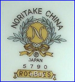 NORITAKE china ROSALES 5790 pattern 74-piece SET SERVICE for 10