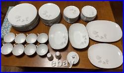 NORITAKE china ROSAY #6216 pattern Huge SET Service for 12 Please Read Notes