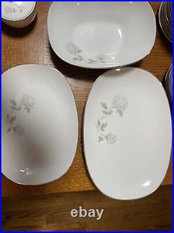 NORITAKE china ROSAY #6216 pattern Huge SET Service for 12 Please Read Notes