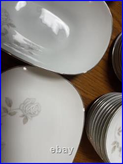 NORITAKE china ROSAY #6216 pattern Huge SET Service for 12 Please Read Notes
