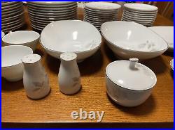 NORITAKE china ROSAY #6216 pattern Huge SET Service for 12 Please Read Notes