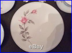 NORITAKE china ROSEMARIE 6044 pattern 101-piece SET SERVICE for 12 extra pieces