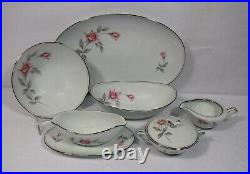 NORITAKE china ROSEMARIE 6044 pattern Set of 6 Serving Pieces Platter Bowl Gravy