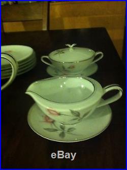 NORITAKE china ROSEMARIE (6044 pattern) tea serving set