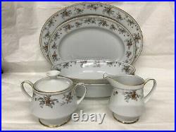 NORITAKE china SECRET LOVE 3481 LEGENDARY 7-piece HOSTESS SERVING Set