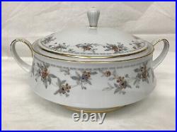 NORITAKE china SECRET LOVE 3481 LEGENDARY ROUND covered VEGETABLE serving BOWL