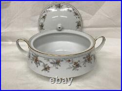 NORITAKE china SECRET LOVE 3481 LEGENDARY ROUND covered VEGETABLE serving BOWL