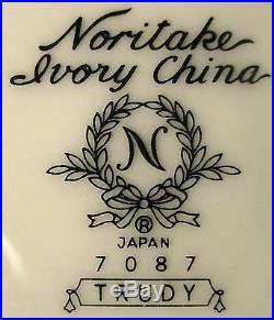 NORITAKE china TRUDY 7087 pattern 60-pc SET SERVICE for TWELVE (12)