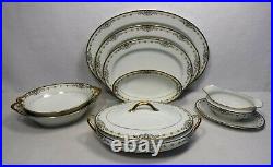 NORITAKE china WELLESLEY 68476 pattern 9-piece HOSTESS SERVING Piece SET