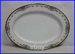 NORITAKE china WELLESLEY 68476 pattern 9-piece HOSTESS SERVING Piece SET