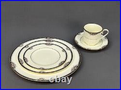 New Noritake Philharmonic Enamel Black China Set Service for 8+ Mint (258)