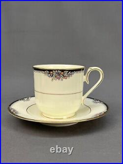 New Noritake Philharmonic Enamel Black China Set Service for 8+ Mint (258)