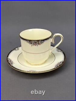 New Noritake Philharmonic Enamel Black China Set Service for 8+ Mint (258)