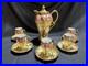 Nippon Old Noritake Hand painted Roses Gold plated bone china Tea/Choloate Set