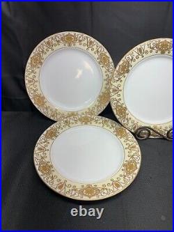 Noritake #175 Gold Bulb Japan Set of 6 Dinner Plates 10 7/8