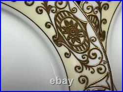 Noritake #175 Gold Bulb Japan Set of 6 Dinner Plates 10 7/8