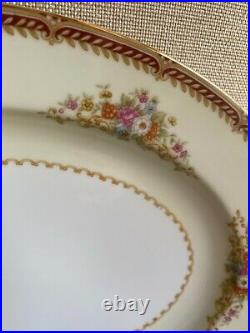 Noritake 30 Pc Set (5 Pl Settings) Pattern (Mystery #179) Maroon Rope Band 1945