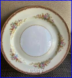 Noritake 30 Pc Set (5 Pl Settings) Pattern (Mystery #179) Maroon Rope Band 1945