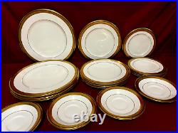 Noritake 4745 Golden Mastery Set Of 4 Each Dinner &Salad &Bread Plates & Saucers