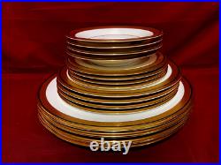 Noritake 4745 Golden Mastery Set Of 4 Each Dinner &Salad &Bread Plates & Saucers