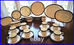 Noritake 47pc. Spell Binder Luxe Gold Bone China Set-5pc. /8+xtras-v. Good #9733