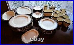 Noritake 47pc. Spell Binder Luxe Gold Bone China Set-5pc. /8+xtras-v. Good #9733