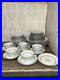 Noritake 5422 Kent Japan Floral With Green And Platinum Rings 41pc China Set