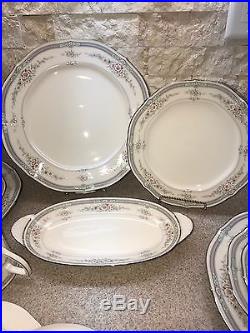 Noritake #7293 Rothschild Ivory China 3- 5 pc. Place setting Celery 18 pc. Total