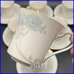 Noritake 7703 Blue And Gold 27pc Set for 6+ Dinnerware 1984-1986 Made in Japan