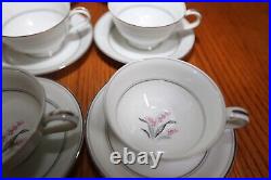 Noritake 7pc Place Setting For 8 China Set Crest Lily of the Valley 56 Pieces