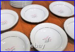 Noritake 7pc Place Setting For 8 China Set Crest Lily of the Valley 56 Pieces