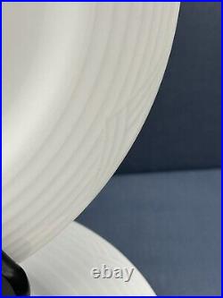 Noritake ARCTIC WHITE Embossed Rim 10 5/8 DINNER PLATES All White SET OF 4 #A